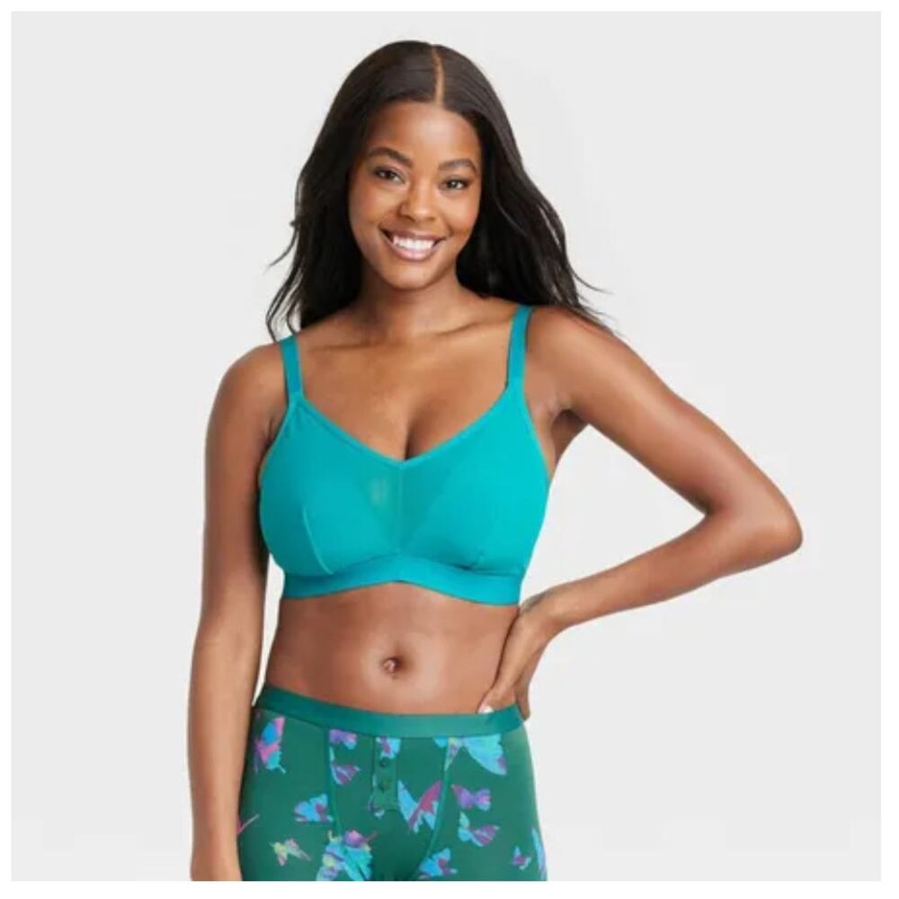 Auden Women Green Unlined Bralette Sz. 2/ XXL NWT